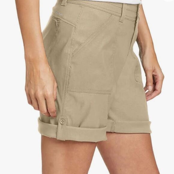 Eddie Bauer Ladies' Cargo Shorts in Brown/Tan Size 6 - Picture 3 of 3